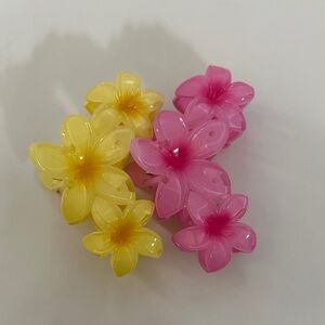 Set of two floral hair clips